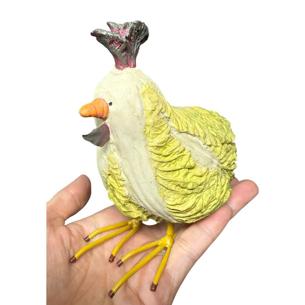 Ceramic Farm Animal Home Grown Garden Cabbage Chicken Anthropomorphic Figure 4.5